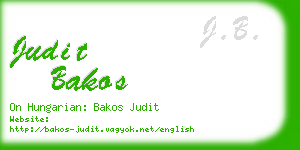 judit bakos business card